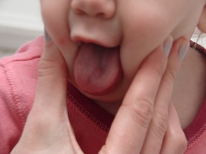 Baby tongue!