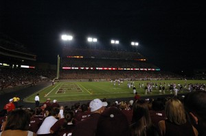Kyle Field at night