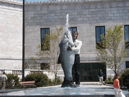 Outside the Shedd Aquarium in Chicago