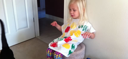 It's her apple shirt.