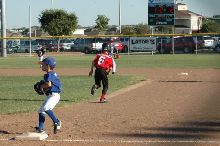 Running to second