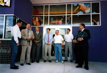 Big wigs (and me) before the ribbon cutting