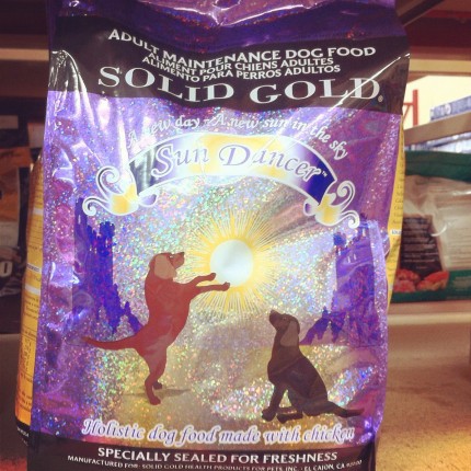 Actual dog food. In real life. I kid you not.