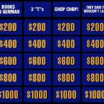 Jeopardy! game board