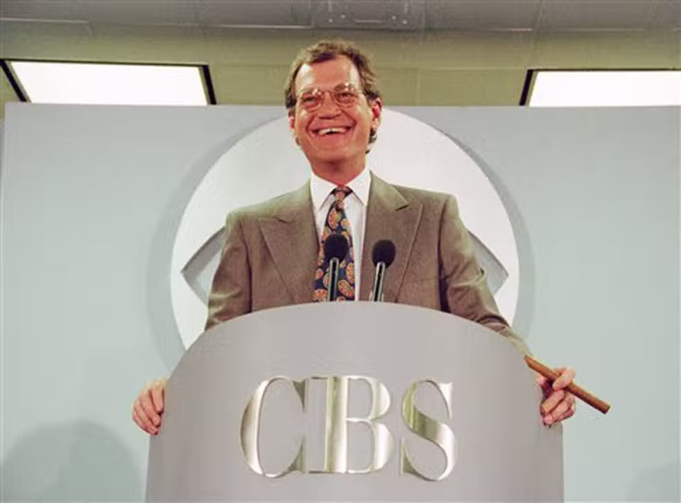 Letterman at his introductory CBS press conference