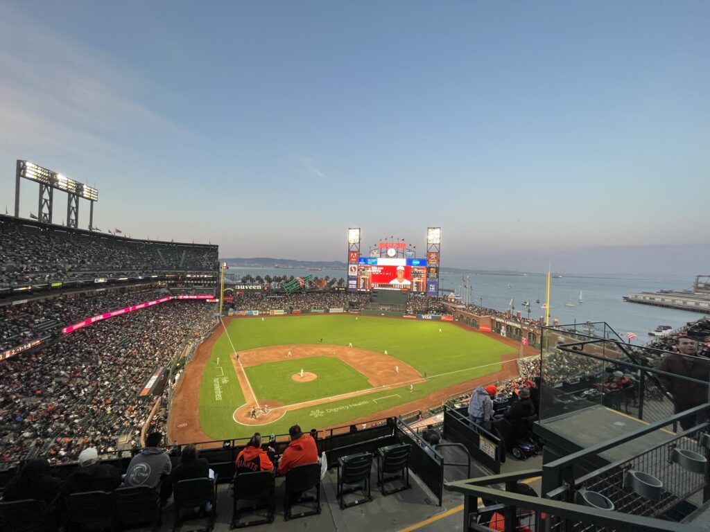 An April evening at Oracle Park